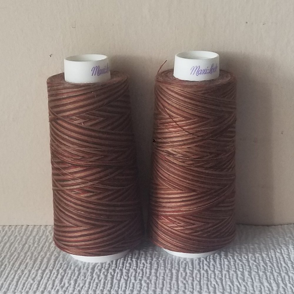 Maxi Lock 2 Spools of Mocha al Fudge Serger/ Sewing Machine Polyester Thread